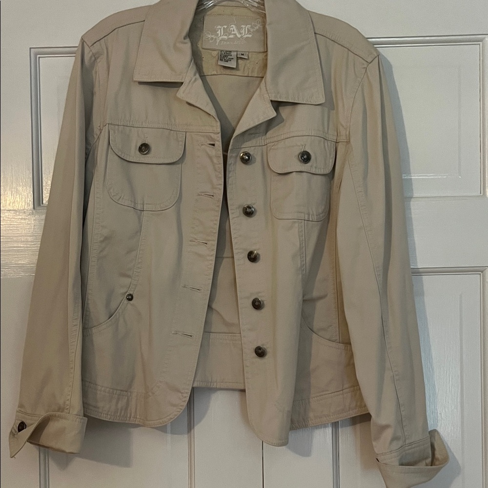 Beige Button-Up Jacket